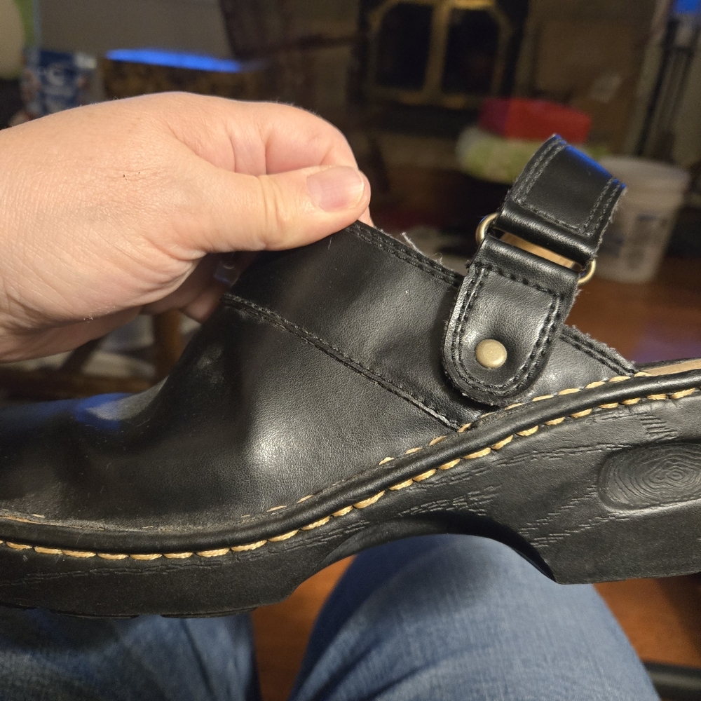 Black LeatherLike Slip-On Shoes